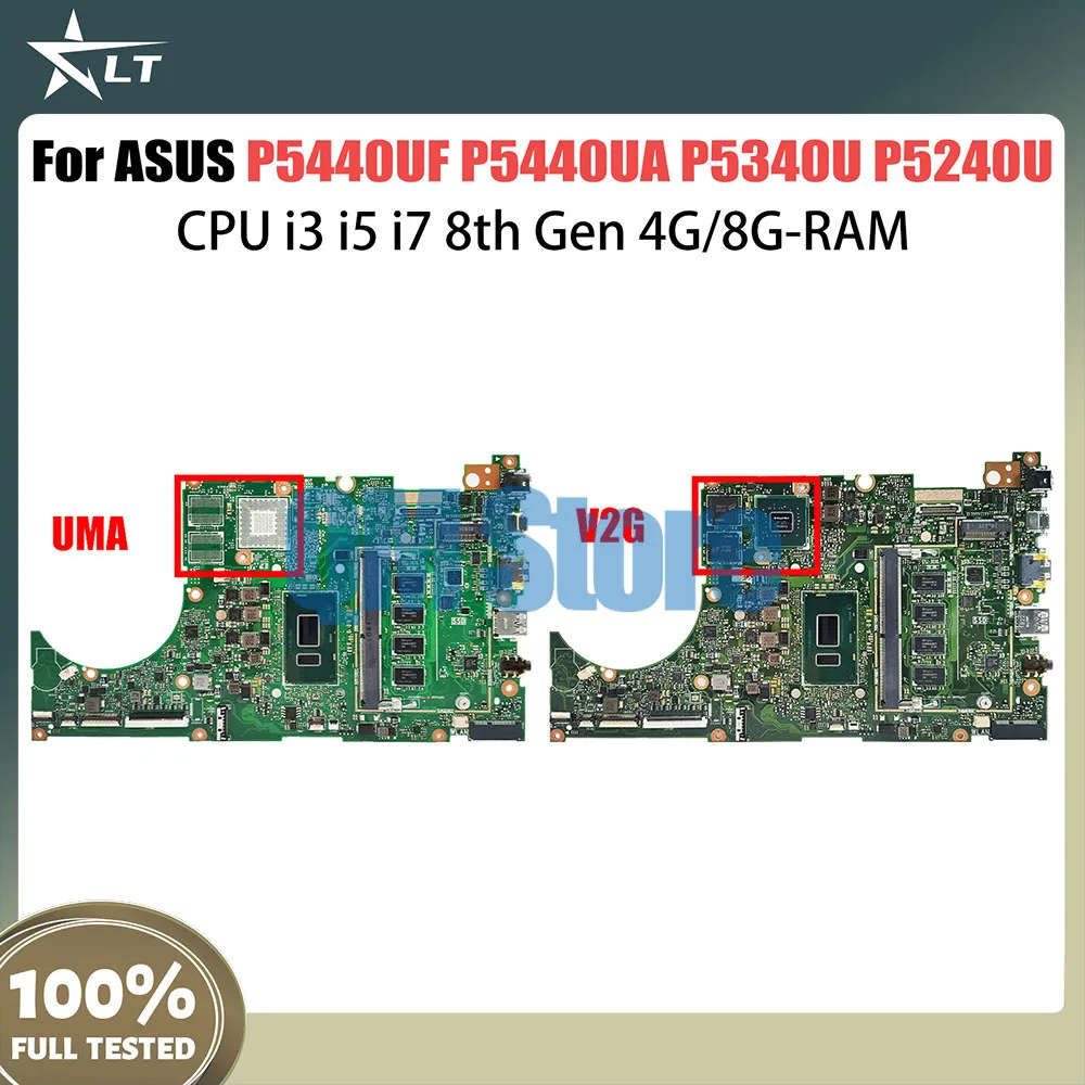 

P5440UF Mainboard For ASUS ExpertBook P5440UA P5340UF P5340UA P5240UF P5240UA P5440U Laptop Motherboard i3 i5 i7 8th 4G 8G RAM