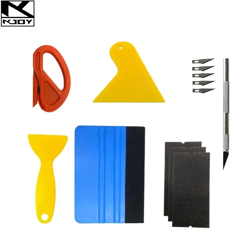 

kkjoy Vehicle Tint Accessories Scraper Cutter Squeegee Suit For Film Wrapping
