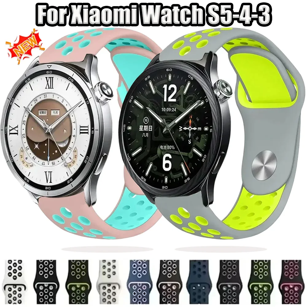 18/20/22mm Silicone Band for Xiaomi Watch S5-4-3 Comfortable Bracelet Oneplus 4/Lite/3/2 Amazfit Bip 6 5 Max OPPO Watch X3 Mini