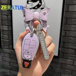 For Jeep Grand Cherokee For Dodge Grand Caravan 2008 2010 Challenger Charger Journey Ram 1500 Car Key Case Cover Keychain