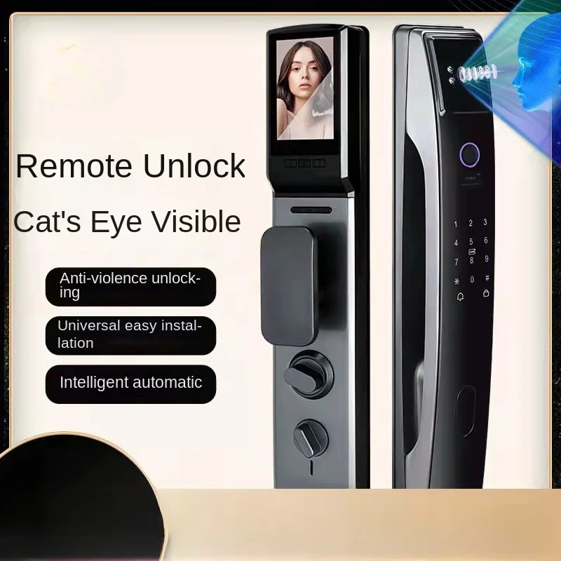 

3D automatic facial recognition fingerprint lock visual smart door lock anti-theft door home