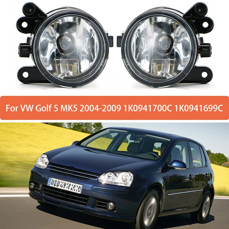 Przednie lewe prawe halogenowe światło przeciwmgielne światło przeciwmgielne pasujące do VW Golf 5 MK5 2004-2009 1K 0941700 C 1K 0941699 C