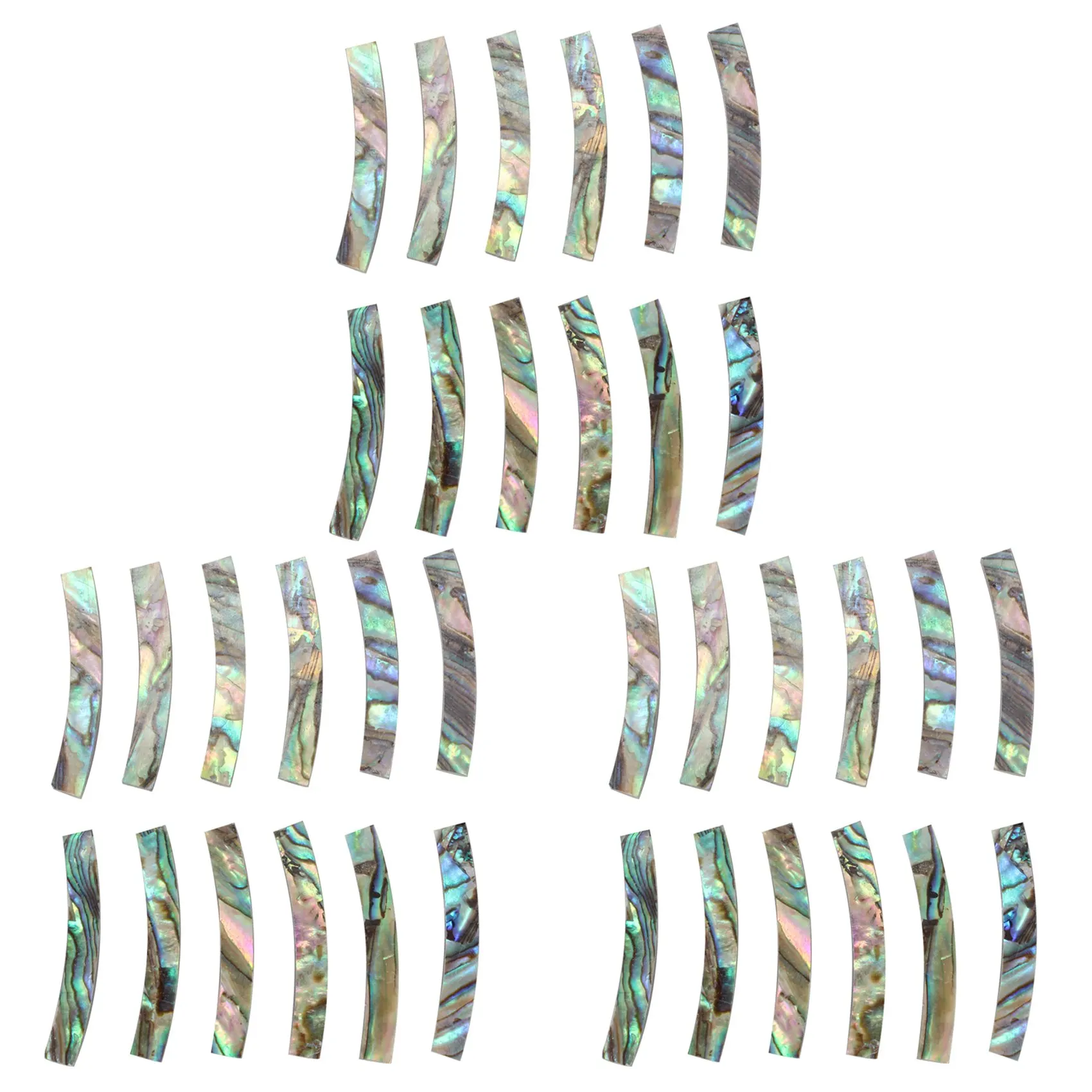 *A14E 36Pcs Guitar Soundhole Rosette Paua Abalone Shell Inlay Curved Strips Guitar Sound Hole Inlay 4mm Width