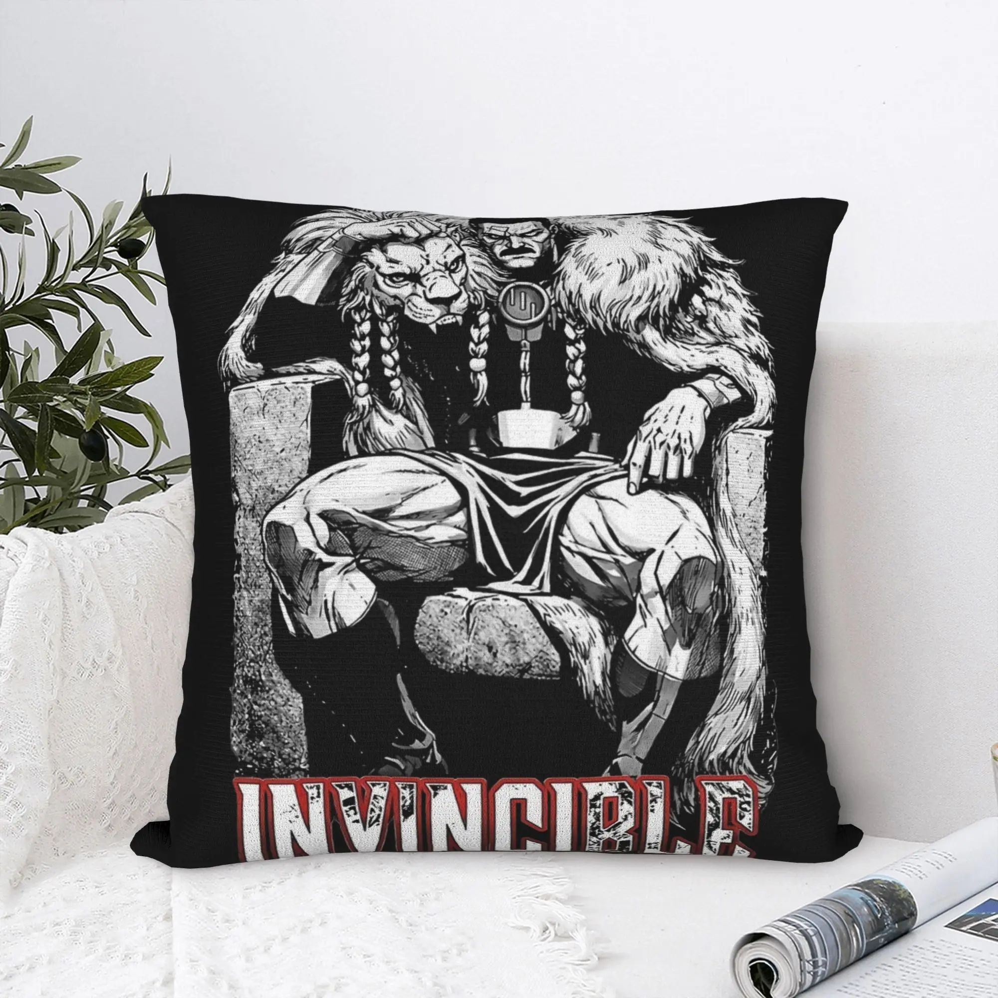 Funda de almohada con estampado de Viltrumite King Retro Invincible, funda de cojín de poliéster, funda de almohada de regalo, funda cuadrada para el hogar, 40x40cm