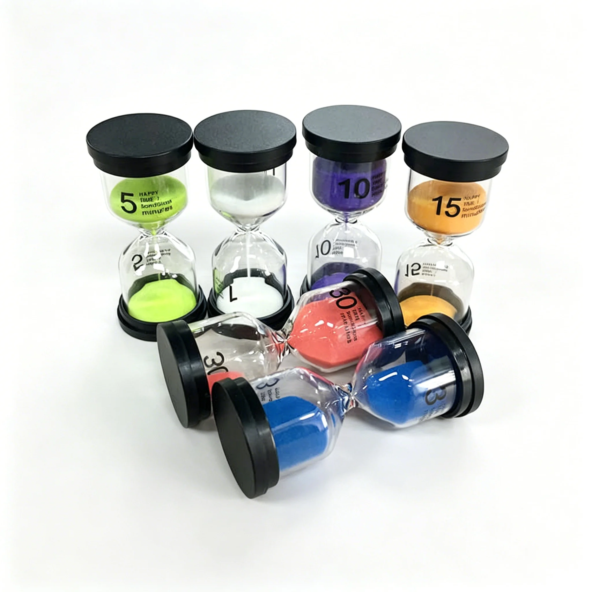 Multi-color multi-duration hourglass is now available! Choose from 6 color and 6 duration, covering time period from 1 to 30 min