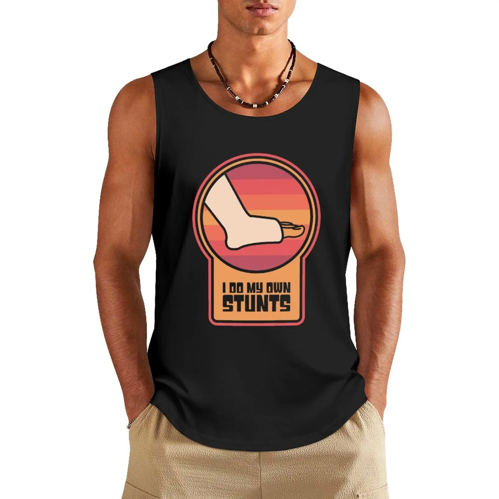 Stunts - Funny Broken Ankle Get Well Soon Gift Tank Top bodybuilding men male top fashion 2024 man