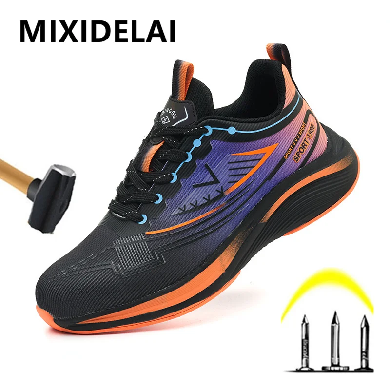 Summer New Work Safety Shoes Steel Toe Cap Work Shoes Protection Sneakers Work Boots Indestructible shoes Puncture-Proof Boots