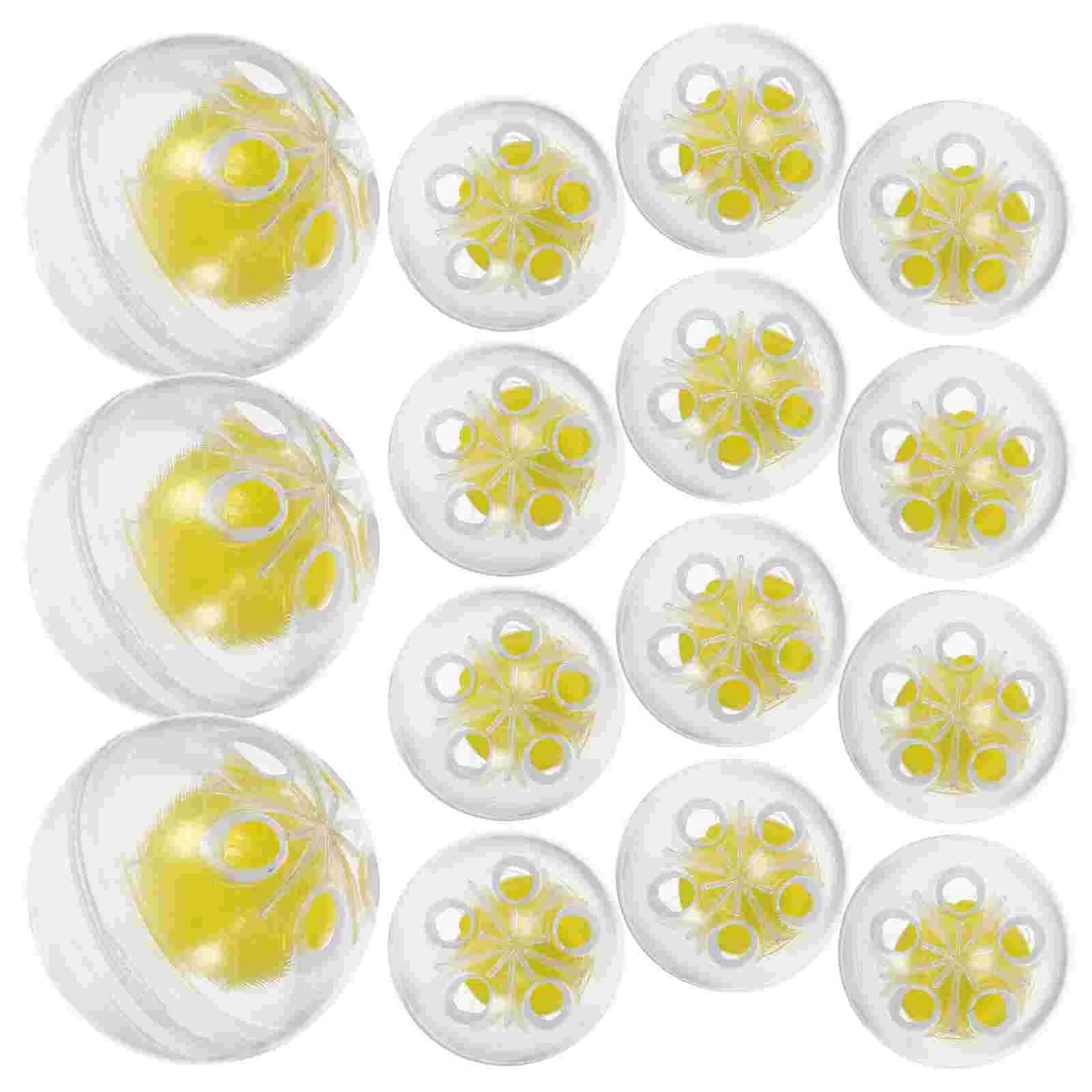 50 Pcs Toy Bell Ball Kids Rattles Plush Noise Maker Animal Puppet Insert Sewing Balls Yellow for Toys