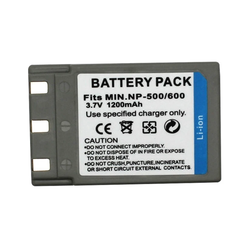 3.7V 1200mah Rechargeable Li-ion Battery NP-500 NP-600 for Konica Revio KD-310Z KD-410Z Minolta DiMAGE G600 G530 G400 Batteries