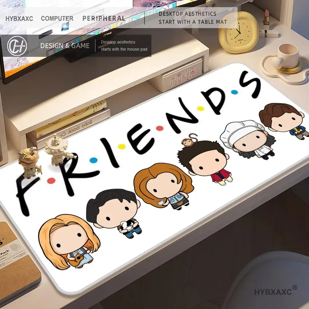 HYBXAXC Mouse Pad Comedy TV F-Friends Mouse Pad Large Non-Slip Waterproof Mat Stitched Edge Keyboard Pad For Gaming Daily Office