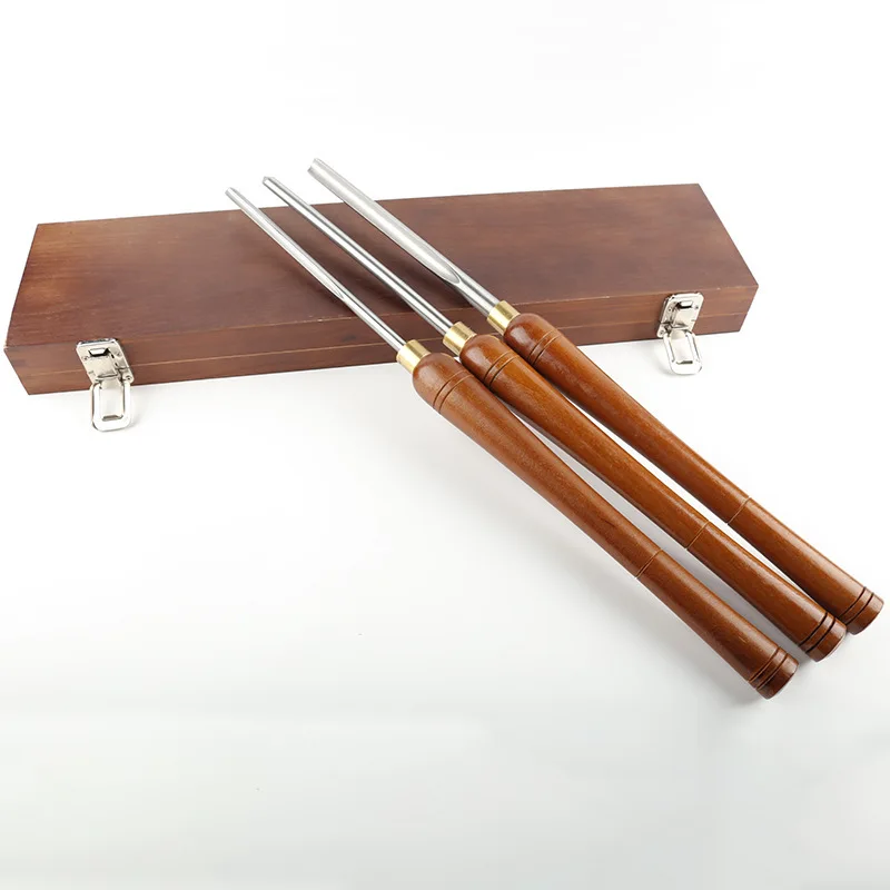 New Long Red Handle Blade Steel Knife Turning Knife Gift Box Carved Wood Chiseled Wood