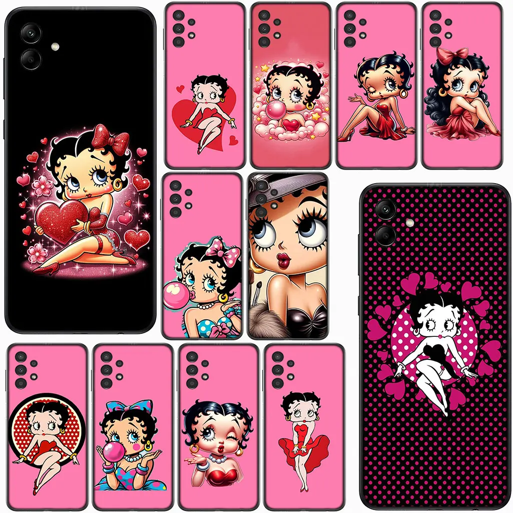 Мягкий чехол с милым корпусом B-Bettys Cartoon B-Boops для Xiaomi Redmi Note 13 14C 13C A3 A4 14 Pro Plus 9A 9C NFC + Pro + чехол для телефона