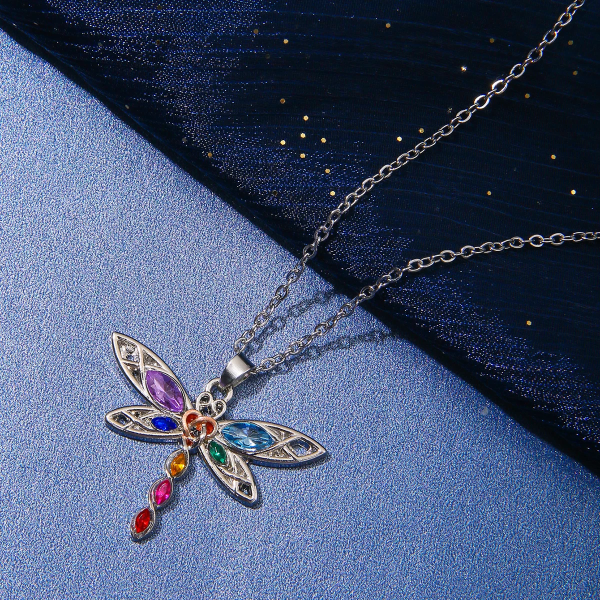 FTCY 7 Chakras Necklaces for Women Elegant Flower Yoga Energy Necklace Exquisite Charms Women\'s Pendant Gift