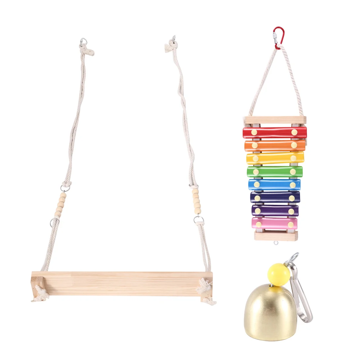 

Chicken Swing Toys and Xylophone, forPoultry Run Rooster Hens Chicks Pet Parrots Macaw Entertainment