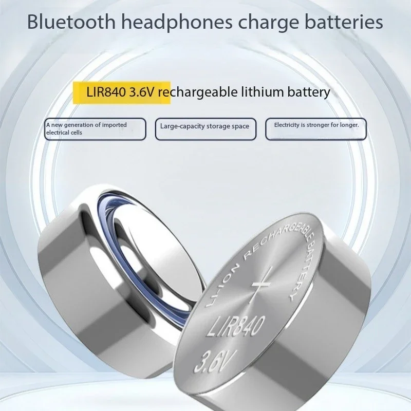 3.6V 18mAh LIR840 Steel Shell Button Battery for TWS Bluetooth Headset Battery