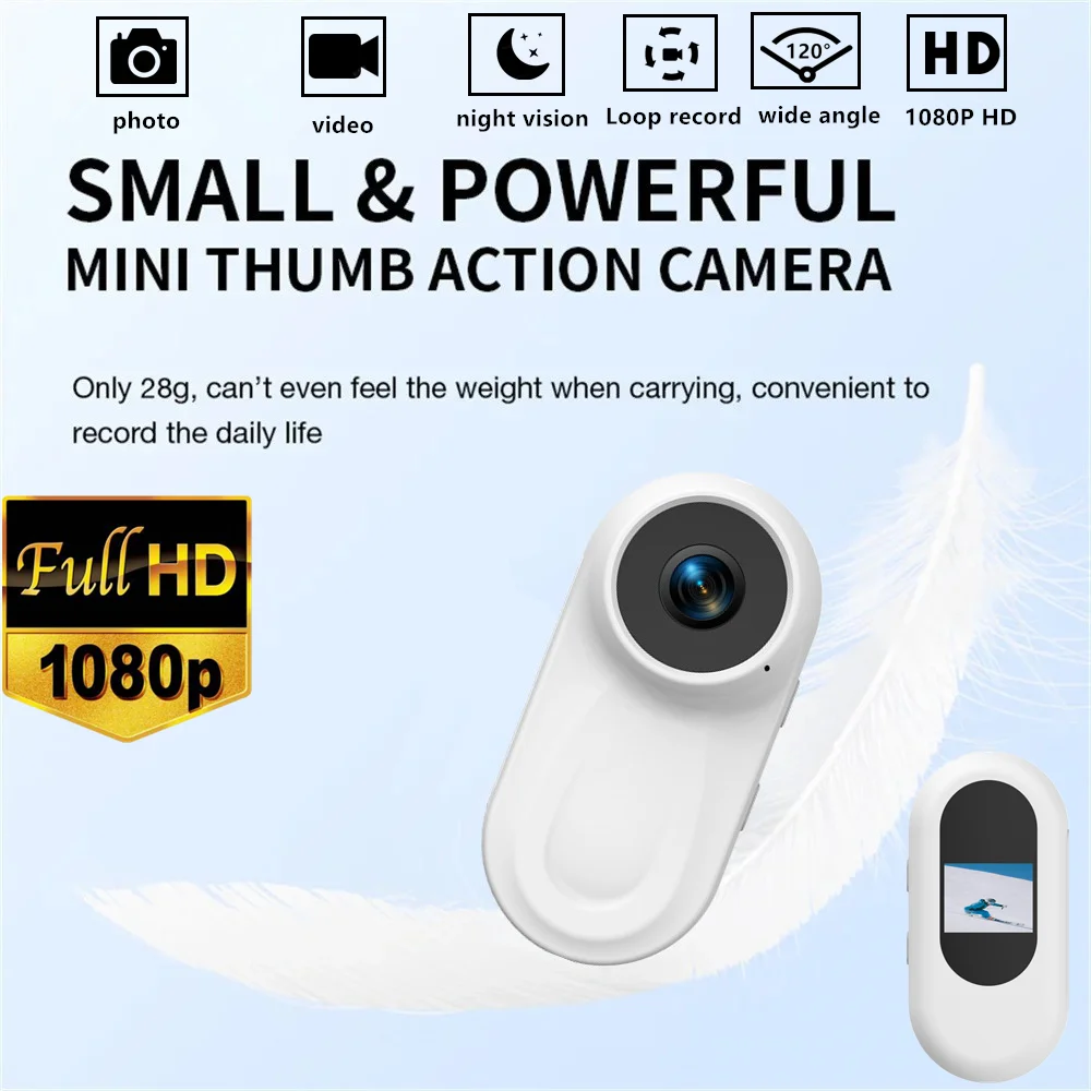 1080P HD Mini WiFi Pet Collar Camera Portable Sports Vlogging Bodycam Magnetic Video Recorder Cats Dogs Microphone POV Camera