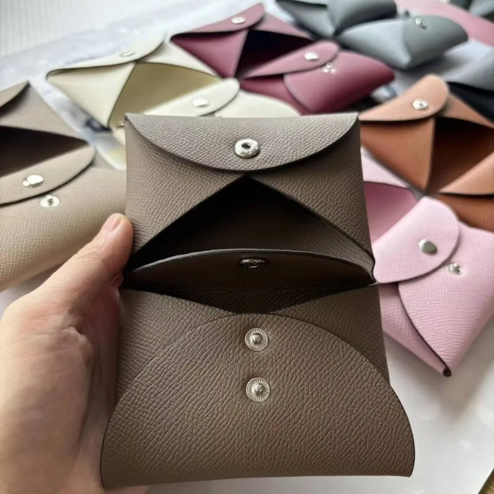 Classic PU Leather Mini Coin Purse Foldable Palm Print Credit Card Holder Hasp Closure Small Coin Purse Pouch Unisex