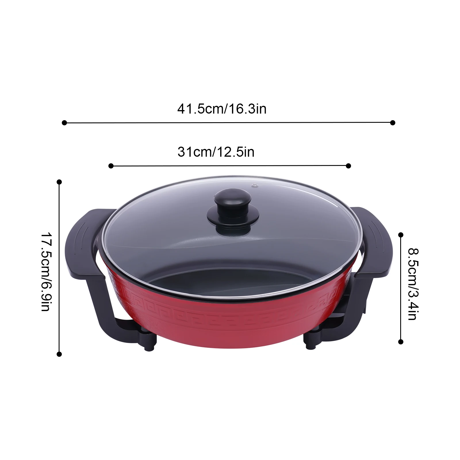 6L Hot Pot Double Steamer Yuanyang Hot Pot Multifunctional Electric Cooker 1300W2 Grid 2 Electric Pot Two half pot