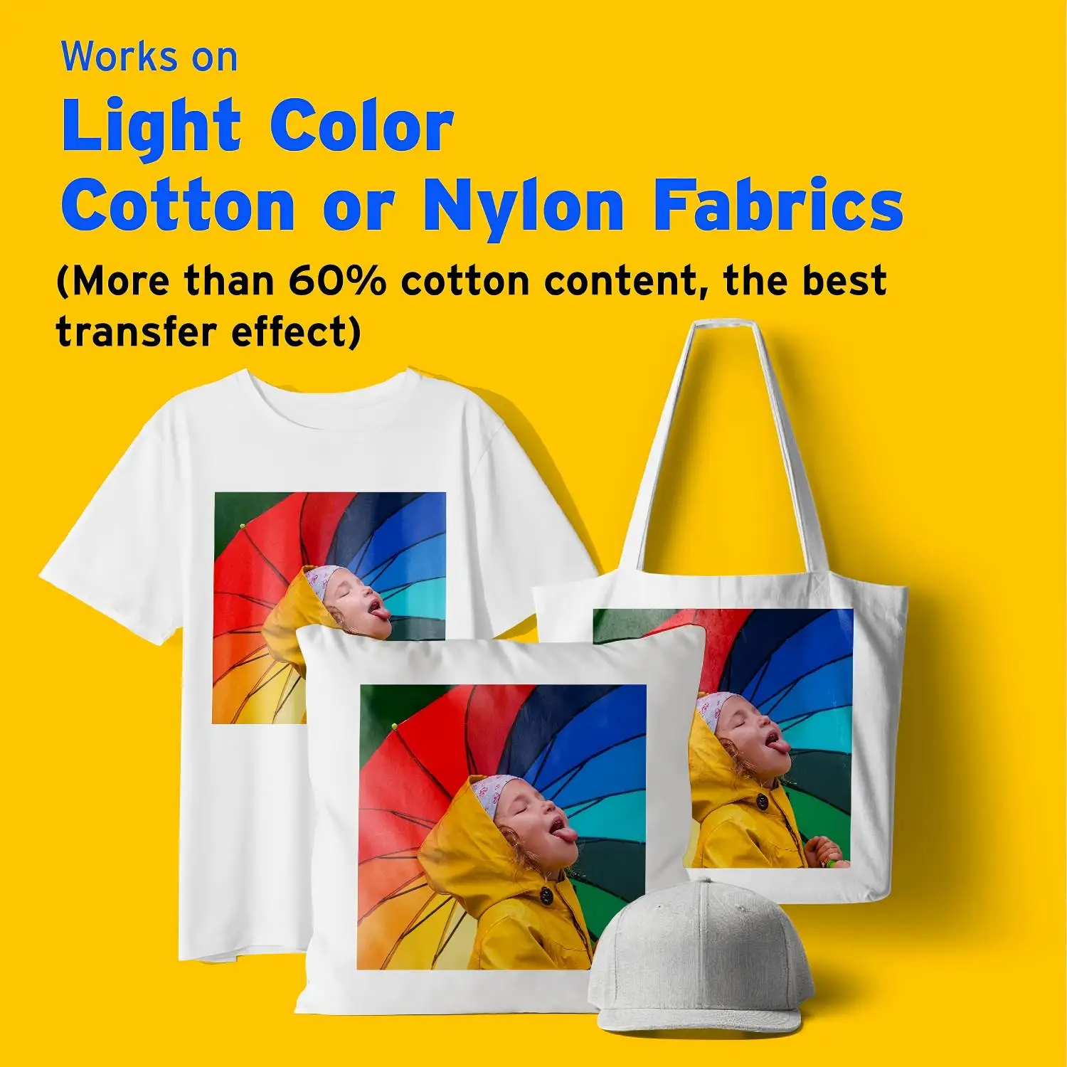Heat Transfer Paper Iron-On Printable for Inkjet & Laser Printer Drawing Painting Wash Durable Long Lasting
