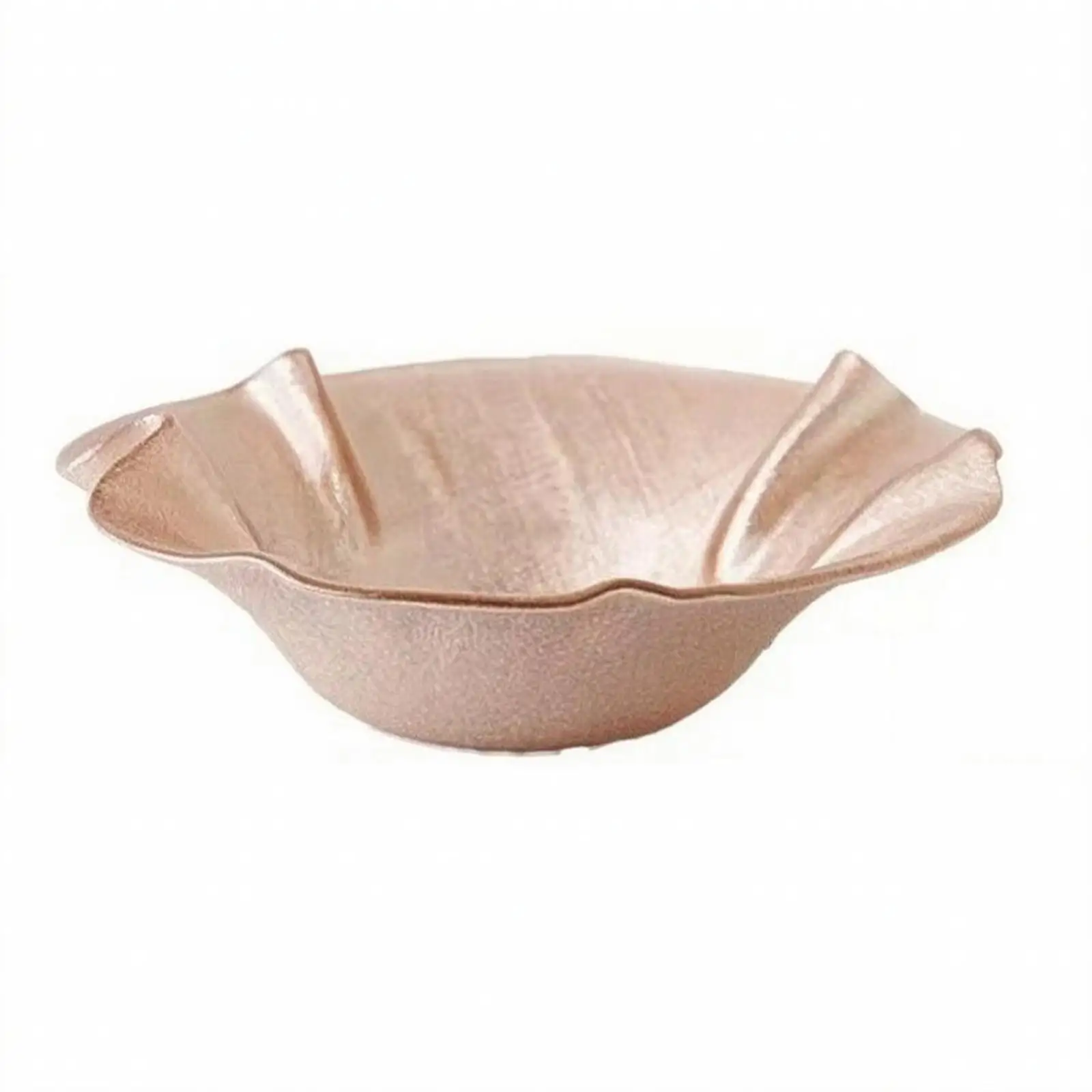 Elegant Glass Fruit Bowl | Electroplated metalized Finish, Glass Dish with Rim,