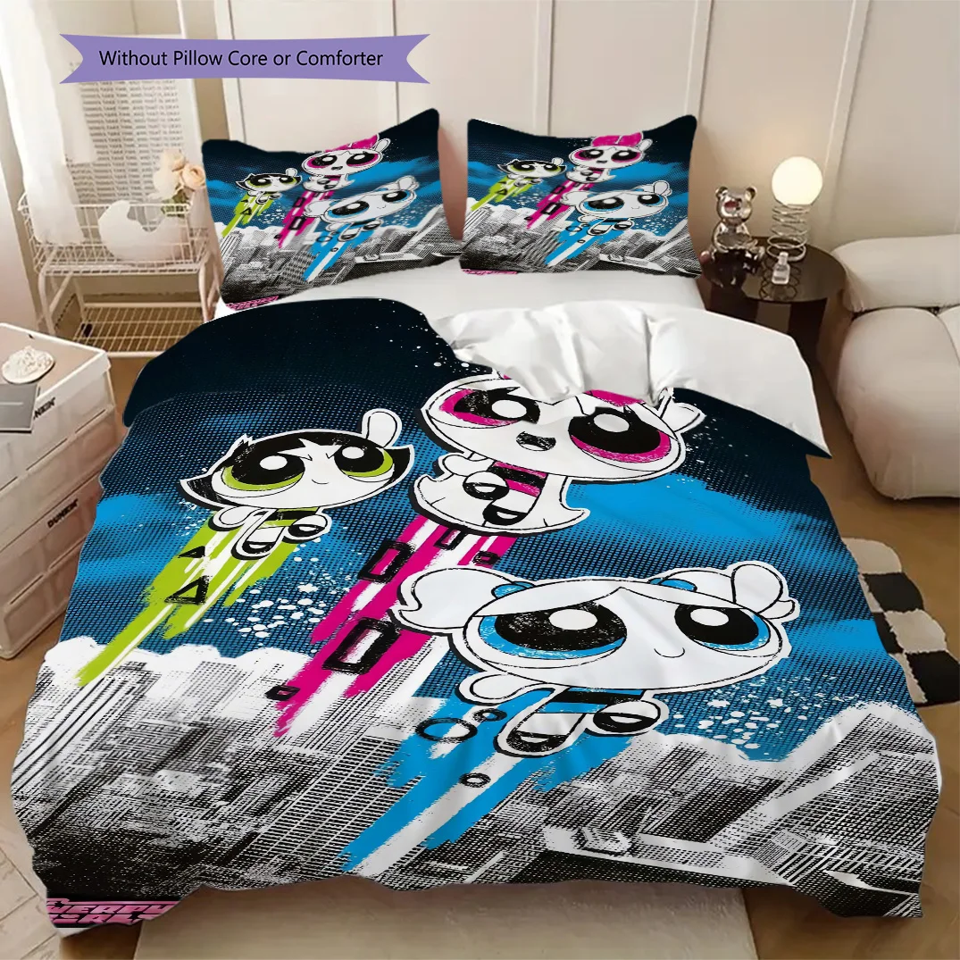 Powerpuff Girls Soft Comfortable Duvet Cover, Children's Bedding Set Gift, Various Sizes Available LXR170