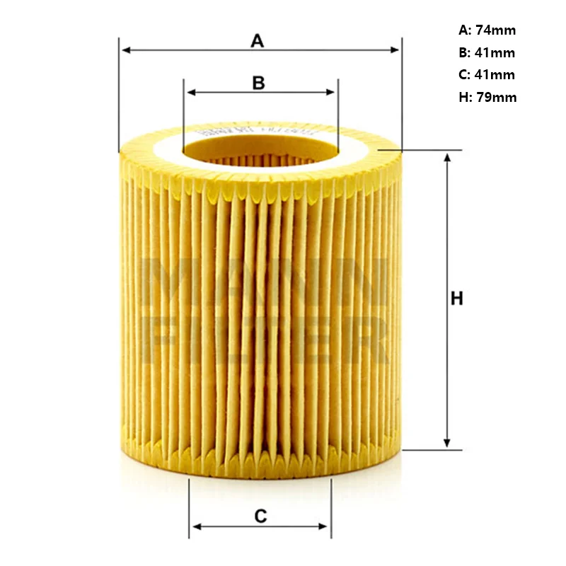 MANNFILTER HU8011z Oil Filter Fits BMW Serie 2 (F22, F23, F87) Serie 3 (F30/F31/F80) Series 4 (F32) 11427854445 11427854049