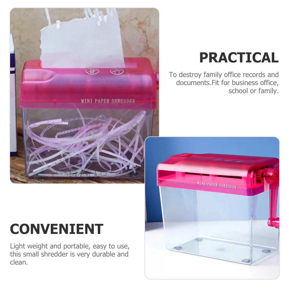 Manual Shredder Mini Paper Wear-resistant Office Supply Desktop Metal Household Daily Shredders