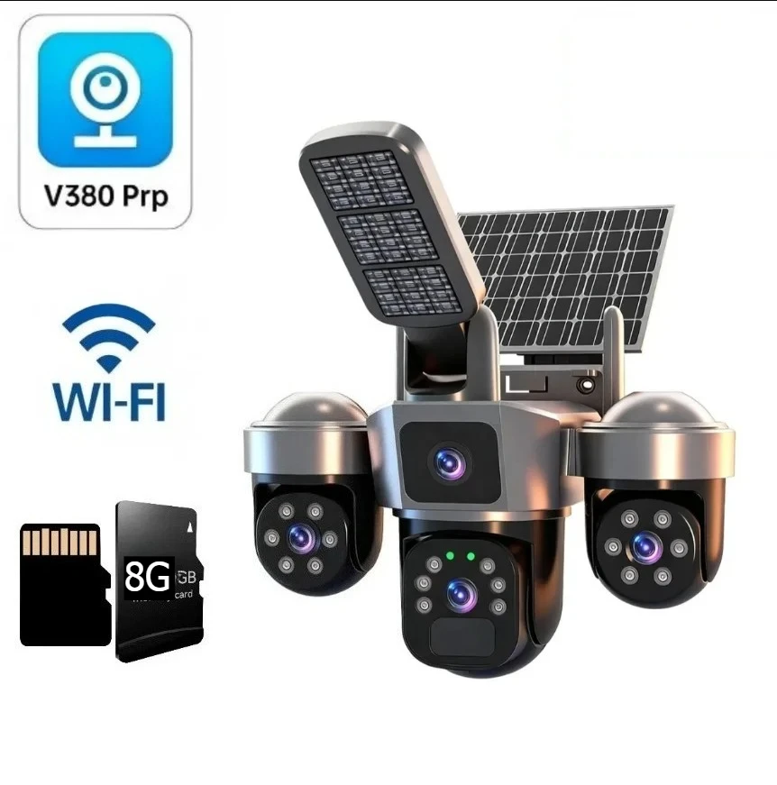 4G Simkaart Solar CCTV PTZ Buiten Draadloze Bewegingsdetectie PIR WiFi IP Camera met Sirene Solar Aangedreven CCTV Solar Lamp
