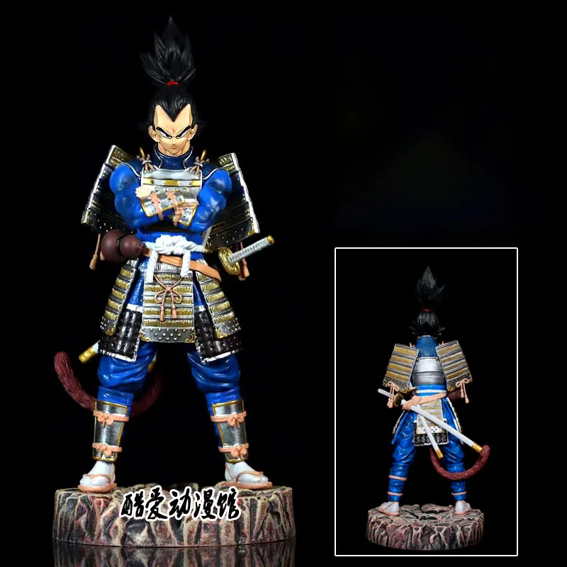 Gk Dragon Ball Anime Figure 34cm Samurai Son Goku Gohan Vegeta Figurine Super Saiyan Model Statue Doll Toys for Children Gift