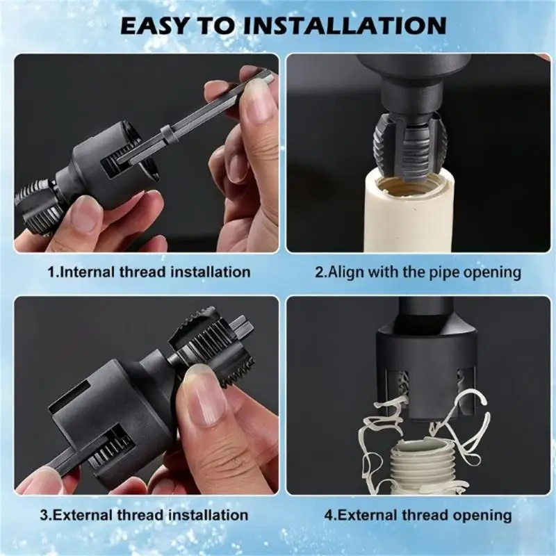 Water Pipe Threading Set 1/2 3/4 Inch Carbon Steel Internal External Tap Die C7AC