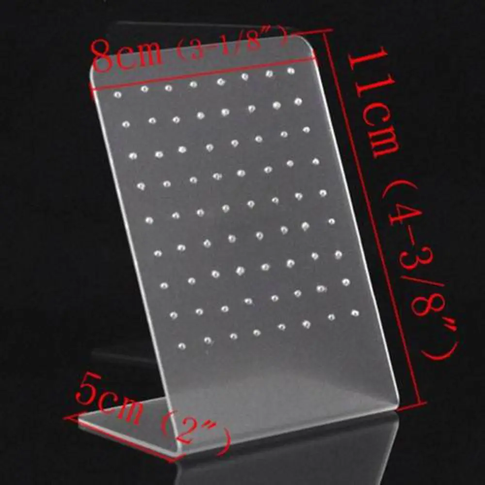 72 Holes Showcase Rack Jewelry Plastic Earring Board Holder Ear Studs Display Stand For Women Ear Studs Storage Rack Storage