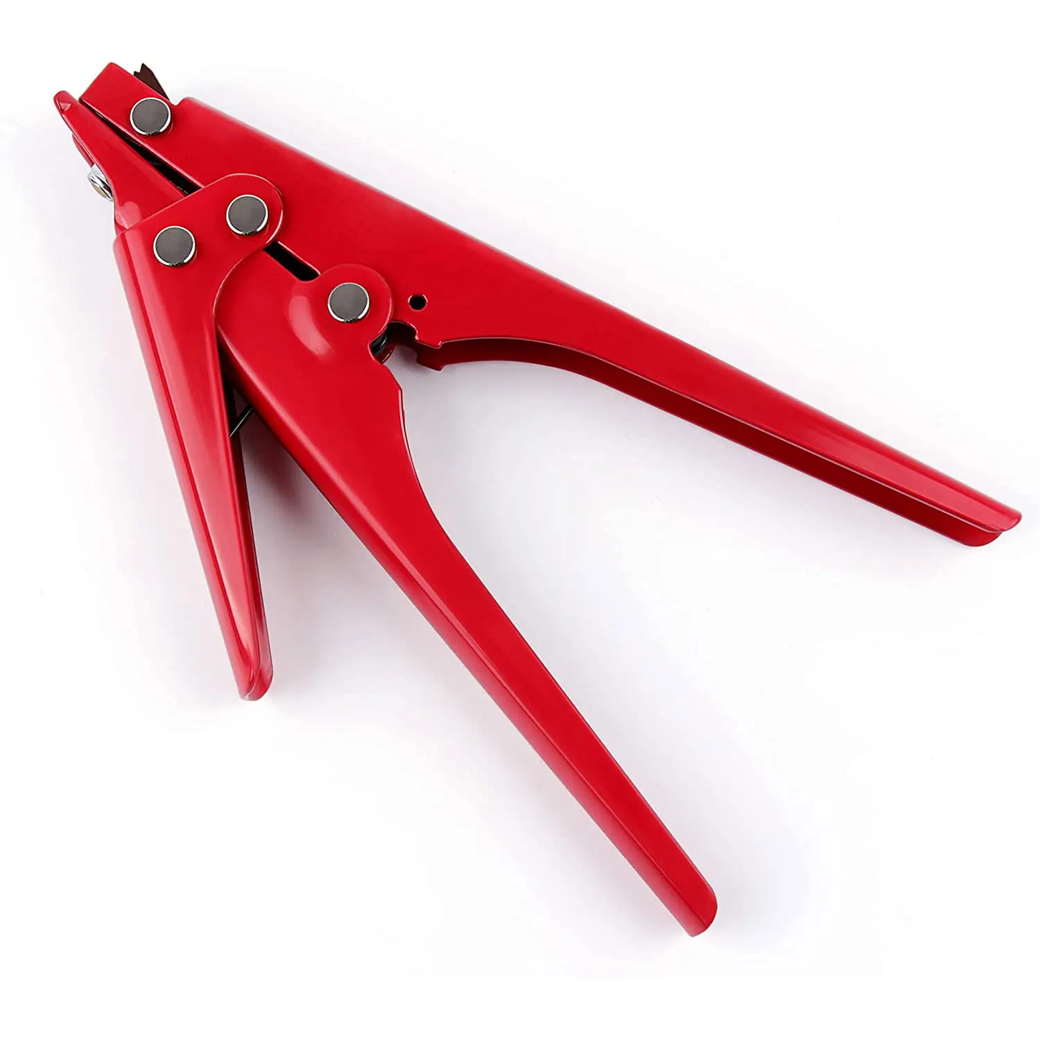 HS-519 Cable Tie Gun, Tensioning Cutting Tool for Plastic Nylon Fasteners with All Metal Casing,Up to 0.37 Inches Max Tie Width