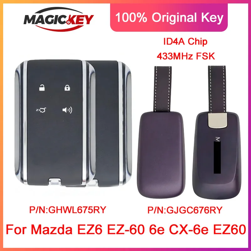 

MAGICKEY Original OEM GHWL675RY GJGC676RY Smart Remote Key ID4A Chip 433MHz NFC Key Card for Mazda EZ6 EZ-60 6e CX-6e EZ60