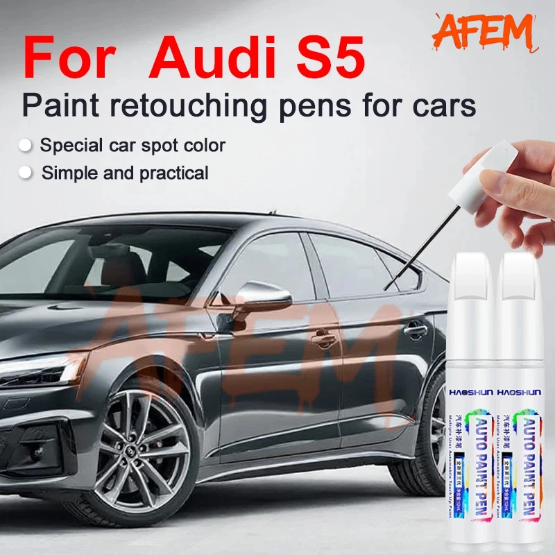 For Audi S5 Car Paint Surface Repair Paint Pen To Increase Gloss Varnish Scratch Removal Repair Tool Quantum Gray Misano Red
