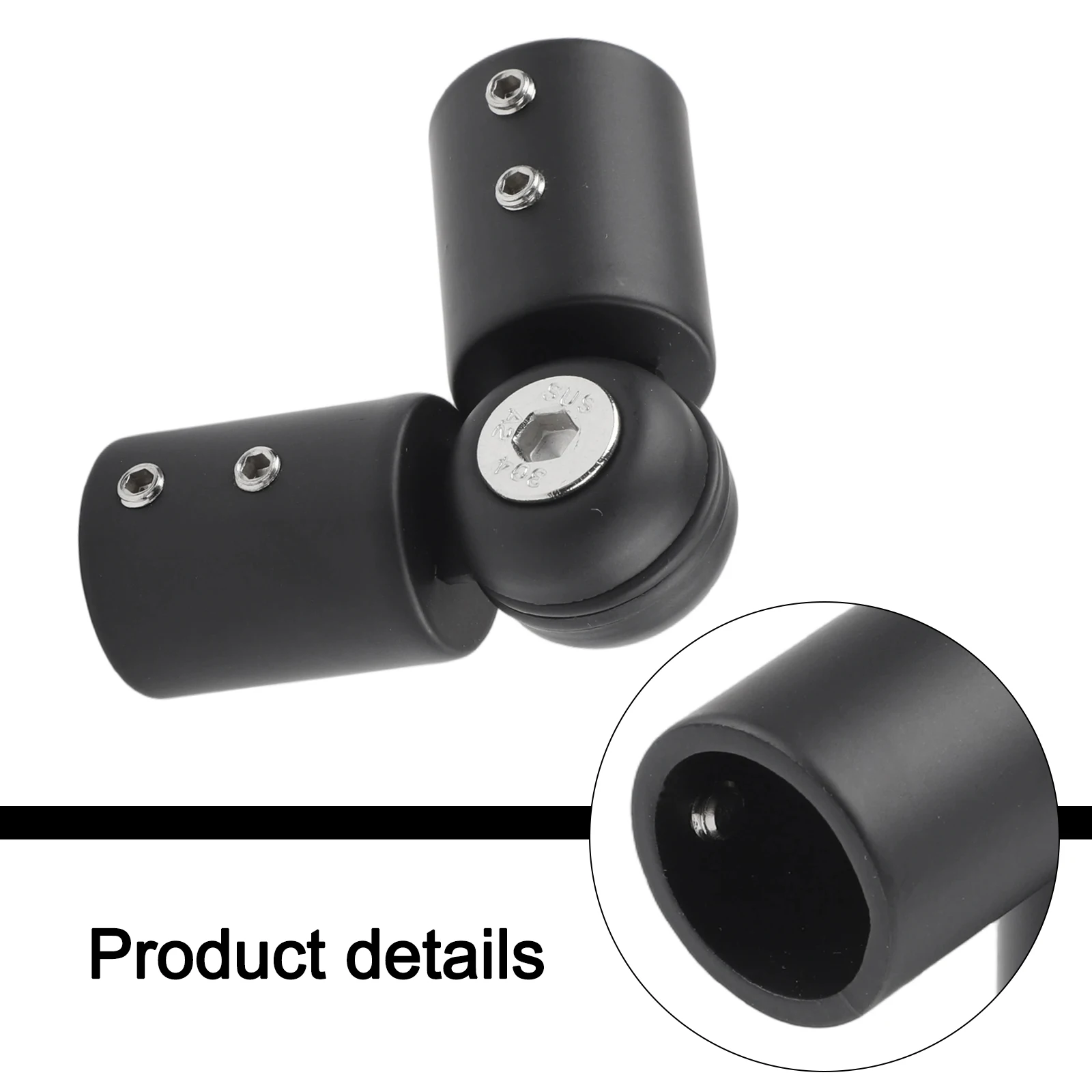 Adjustable Elbow Connector Shower Room Connector Black 304 Stainless Steel Construction Customizable Angle Settings