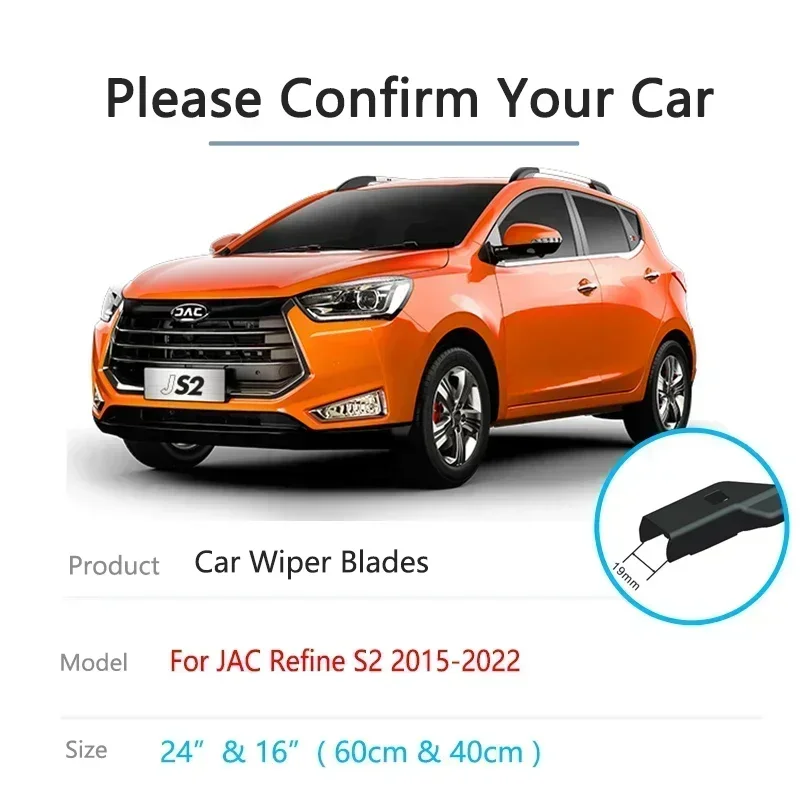For JAC Refine S2 JS2 Sei 2 T40 IEV6S XEV IEV7S IEV40 Sehol E20X EVO3 2015~2022 Car Front Wiper Blades Cutter Window Accessories
