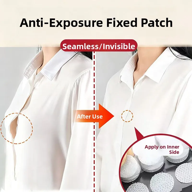 Invisible Dark Button Anti-Light Walking Shirt Collar Modification Magic Tape No Sewing Required Clothing Accessory