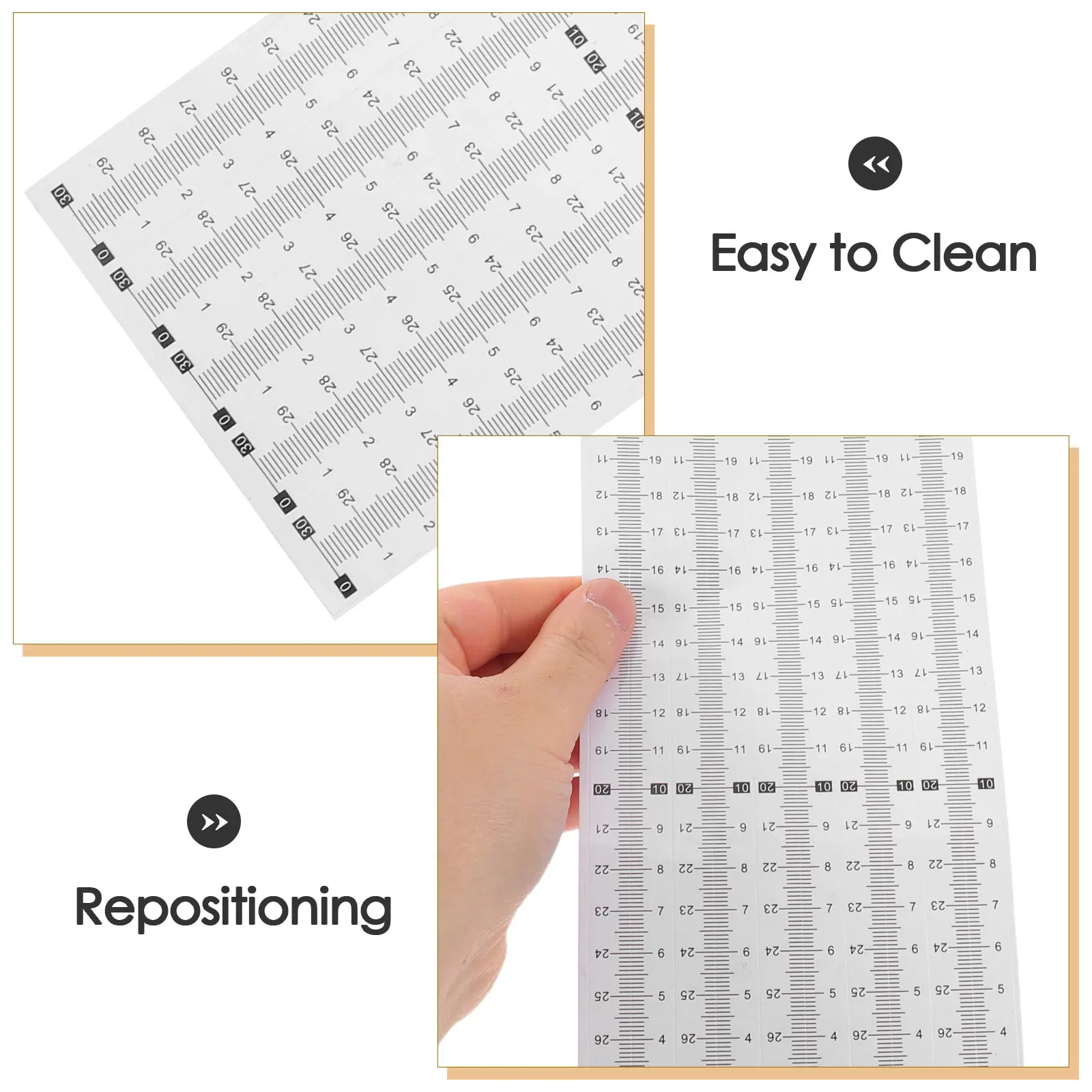 20Pcs Adhesive Measuring Tape Stick on Ruler Waterproof Peel Stick Tape Measure for DIY Woodwork Workbench Drafting 30Cm 11.8in