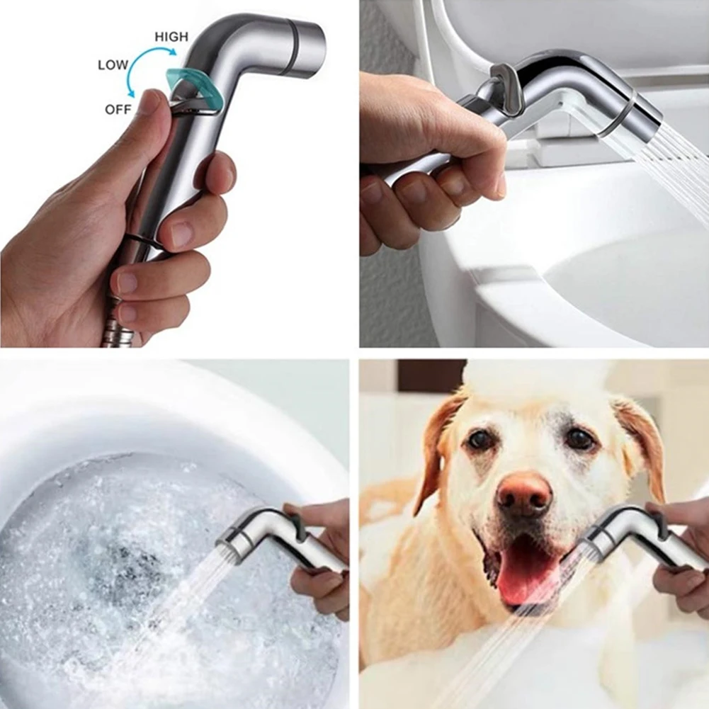 Nuevo rociador de bidé para inodoro, ducha de mano sin salpicaduras, repuesto, rociador de bidé para inodoro plateado, ahorro de agua, 1 Uds.