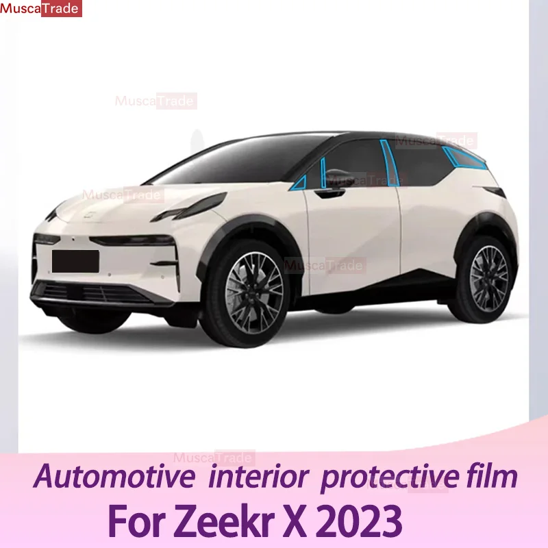 

Пленка для наружного кузова автомобиля ZEEKR X 2023, B C, оконная стойка, Предотвращение царапин, ремонтная мембрана ТПУ PPF, пленка, аксессуары, установка