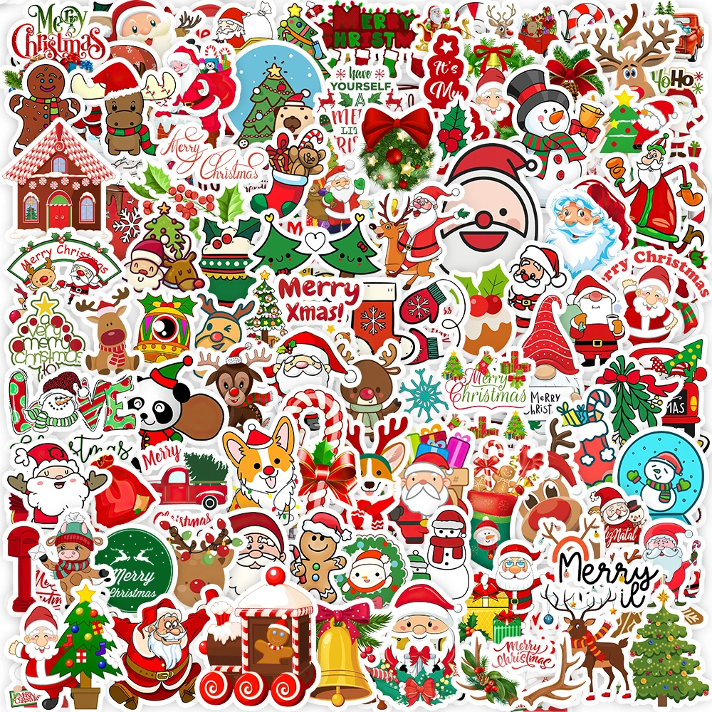 50/100 個漫画クリスマス非重複落書きステッカーノートブック荷物電話ケース DIY スクーター防水ステッカー