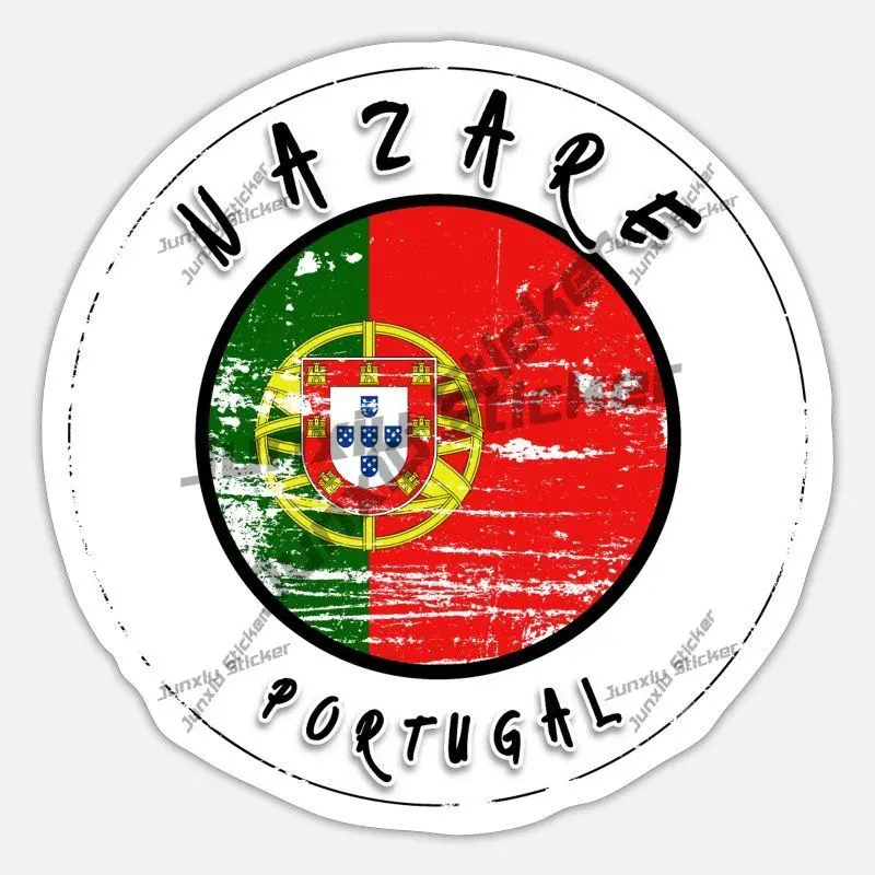 

Nazare Portugal Vintage Sticker Racing Decals for Camper Van Stickers Personalized Nazare Portugal Stamp Flag Seal Glue Sticker