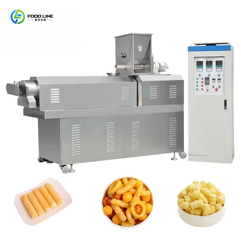 Customized Twin Screw Extruder Corn Flakes Food Making Puff Snack Machine Breakfast Cereal Snacks