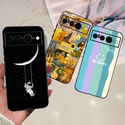 For Google Pixel 7 Pro Case Silicone Soft TPU Phone Cover For Google Pixel 7 Pro Pixel7 7Pro Flower Cartoon Fundas Back  Case