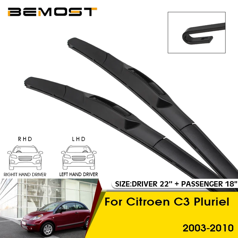 

Car Wiper Blades For Citroen C3 Pluriel 2003-2010 Windshield Windscreen Front Window Blades 22"+18" Car Accessories