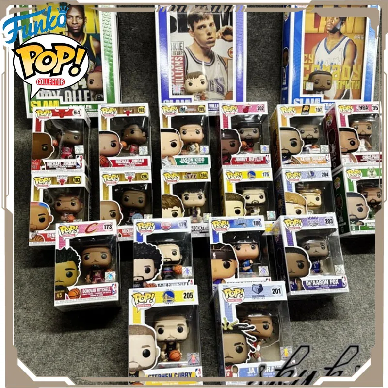 

In Stock Funko Pop Original NBA Jordan Rodman Magician Kidd O 'Neill Stockton Curry Action Figure Toys for Boys Girls Kids Gift