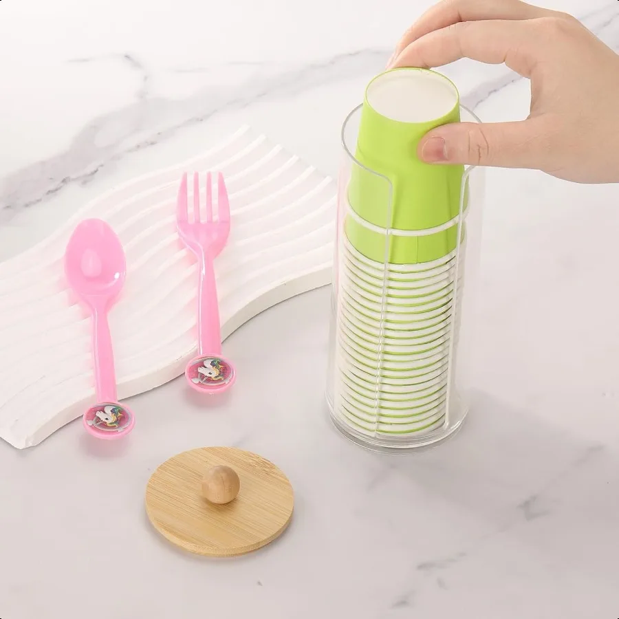 Cotton Pads Holder Makeup Removers Bathroom Organizer Storage Cotton Rounds Clear