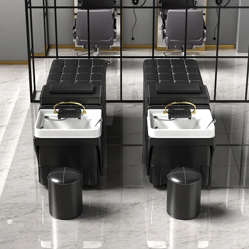 

Foot Basin Hair Washing Bed Japanese Comfort Massage Head Spa Shampoo Chair Salon Luxury Behandelstoel Salon Equipment MQ50SC