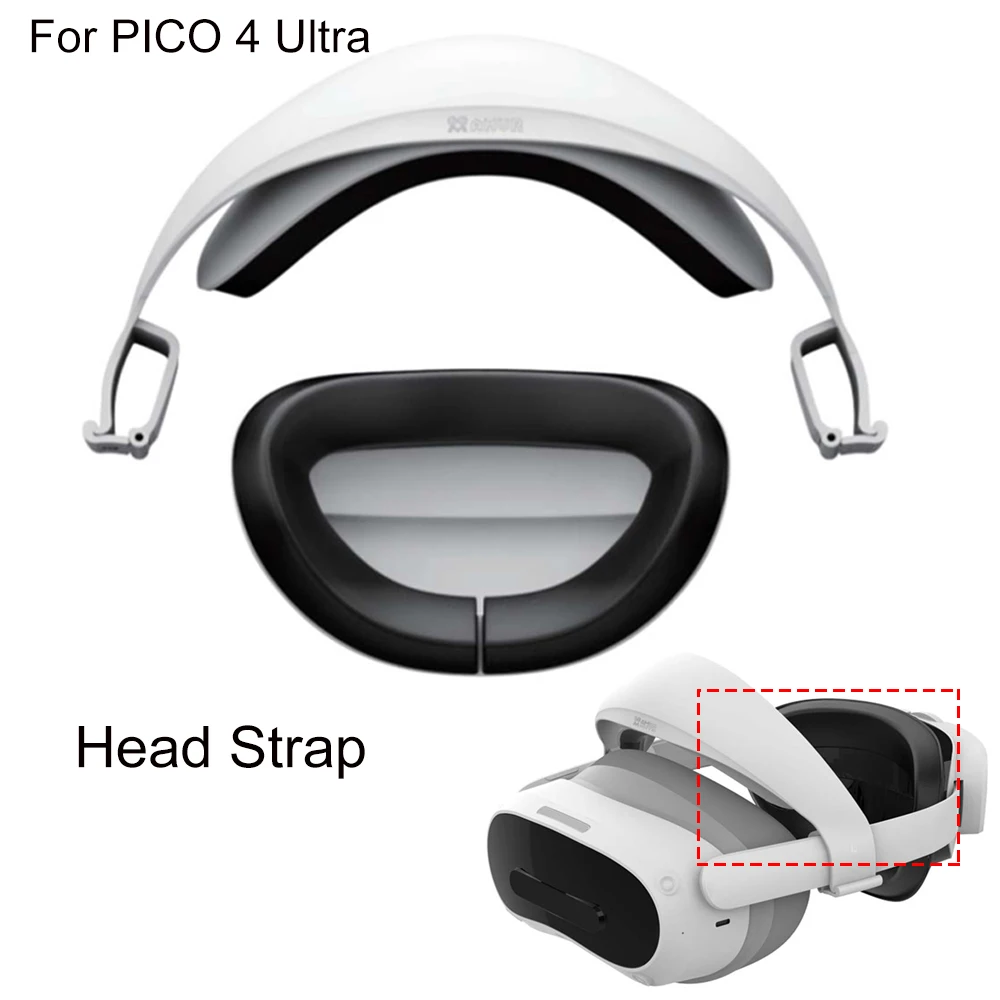 New Replacement 2-in-1 Head Strap for PICO 4 Ultra Headrest Cushion Forehead Support for PICO4 Ultra VR Glasses Accessories