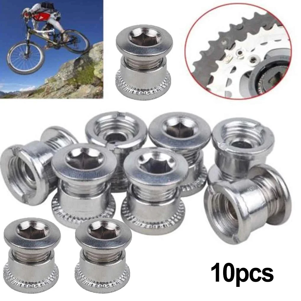 

Cycling Tool Chainring Screws 10pcs Corrosion-Resistant Longer Service Mountain Bike Parts Single/Double/Triple Bolts Durable